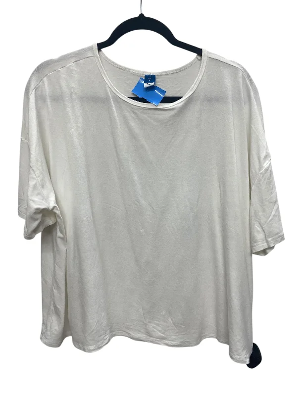 Top Short Sleeve Basic By Old Navy In White, Size: M Trendy Women's 