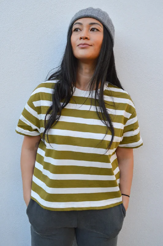 Des Petits Hauts Filma Basil and Ecru T-Shirt Trendy Women's 