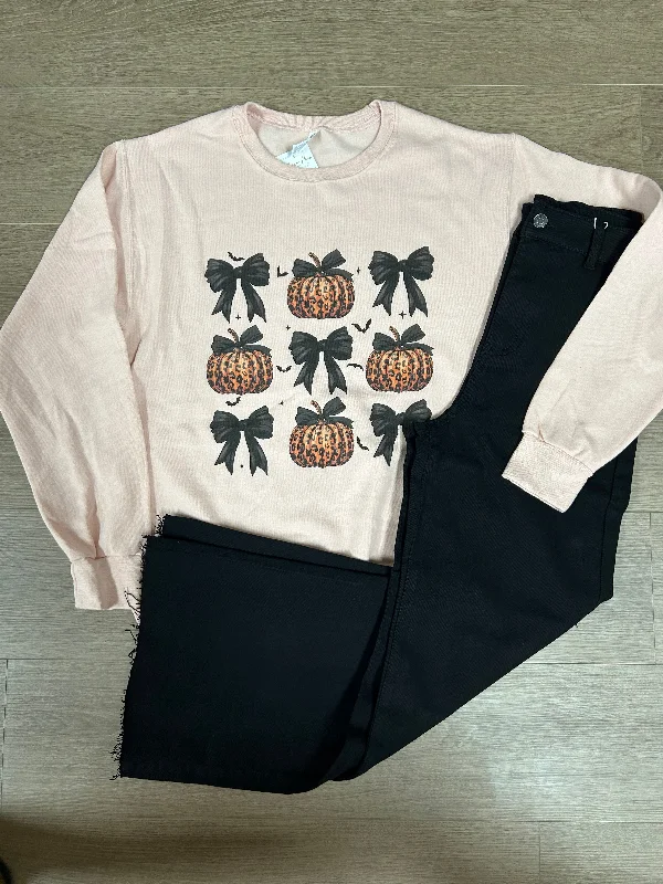 Pumpkin & bows crewneck Sustainable Organic