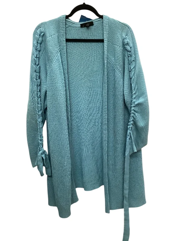 Cardigan By Lane Bryant In Blue, Size: 2x Earthy Women's Hemp - based