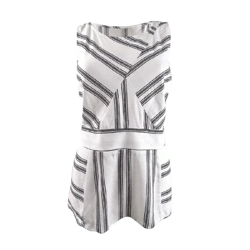 Alfani Women's Striped Peplum Top Gym