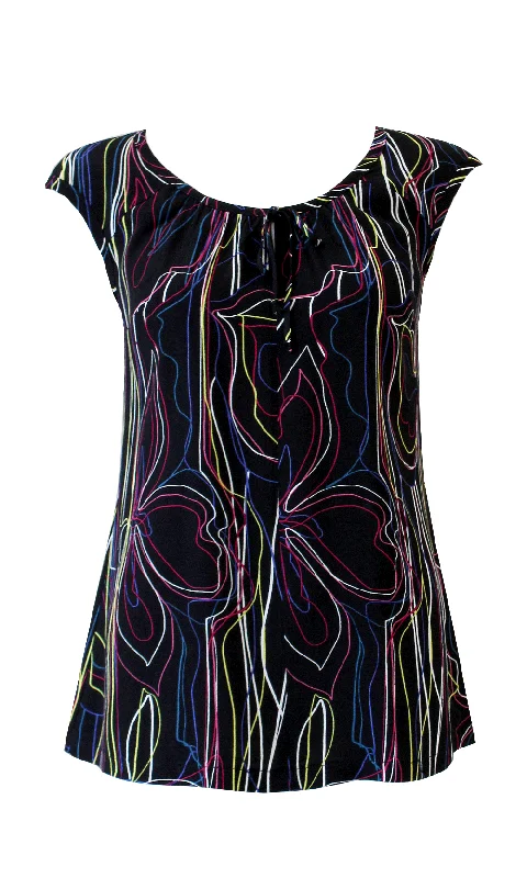DELLA Neon Lines Blouse - FINAL SALE Sporty Women's Athleisure 