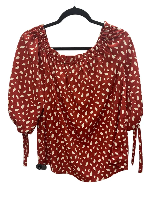 Top Long Sleeve By Umgee In Red, Size: M Country